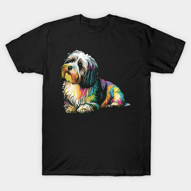Havanese Dog Art T-Shirt by The Image Wizard